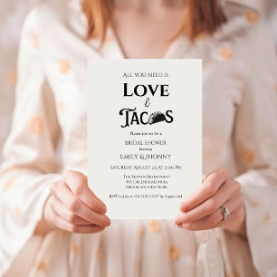 All you need is love & tacos Bridal Shower Aankondiging