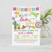 All You Need is Love & Tacos Uitnodiging - Koppel  (Staand voorkant)