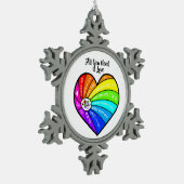 All You Need is Love Tin Sneeuwvlok Ornament (Links)