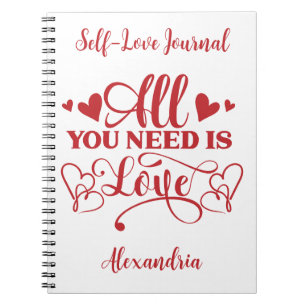 All You Need Is Love Typografie Journaal Notitieboek