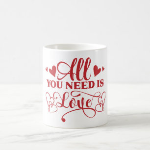 All You Need Is Love Typografie Koffiemok
