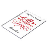 All You Need Is Love Typografie Notitieboek (Linkerzijde)