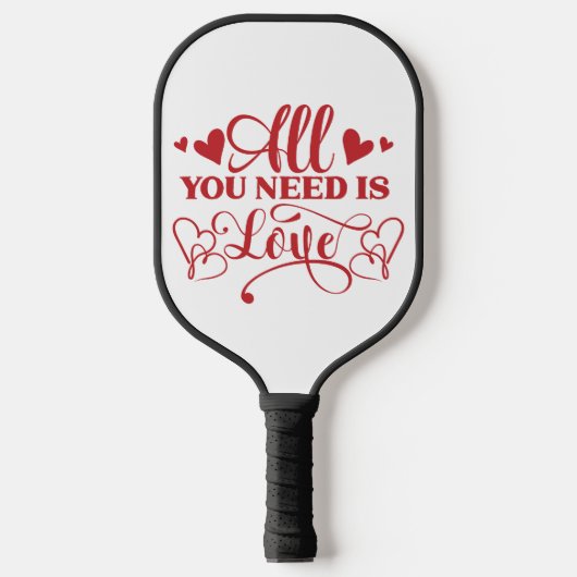 All You Need Is Love Typografie Pickleball Paddle (Voorkant)