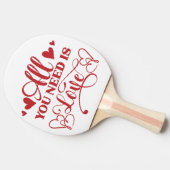 All You Need Is Love Typografie Ping Pong Batje (Zijkant)