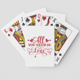 All You Need Is Love Typografie Speelkaarten