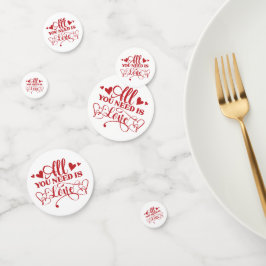 All You Need Is Love Typografie Tafel Confetti