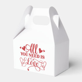 All You Need Is Love Typography Favor Doos Bedankdoosjes