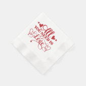 All You Need Is Love Typography Papieren servetten (Hoek)