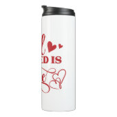 All You Need Is Love Typography Thermische Bekergl Thermosbeker (Geroteerd rechts)