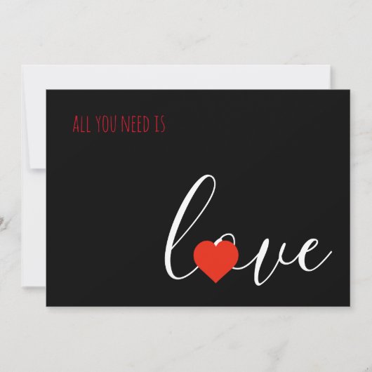 All You Need Is Love Valentijnkaart Aankondiging (Voorkant)