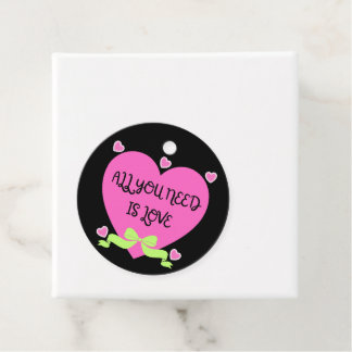 All You Need Is Love – Valentine Heart Design Bedankjes Labels
