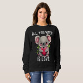 All you need is love with heart Koala Valentine's  Trui (Voorkant volledig)