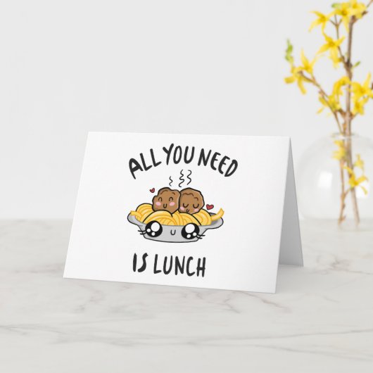 All you need is lunch kaart (Gele Bloem)