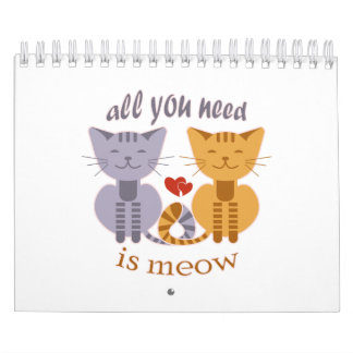 All you need is meow Valentine cats Kalender
