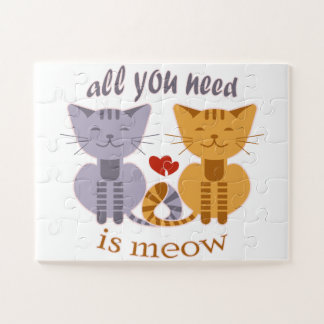 All you need is meow Valentine cats Legpuzzel