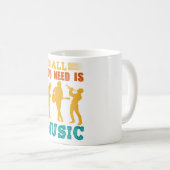 All You Need Is Music Coffee Mug Koffiemok (Voorkant rechts)