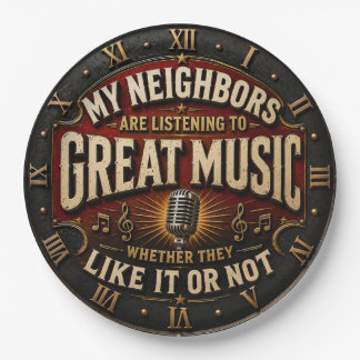 All You Need Is Music Vintage Microphone Papieren Bordje