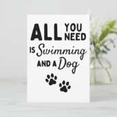 All you need is swimming and a dog kaart (Staand voorkant)