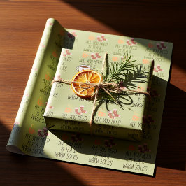 All You Need Is Tea & Warm Socks Gezellige Herfst Cadeaupapier