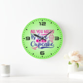 All You Needs is Love And Cupcake-67518 Grote Klok (Huis)