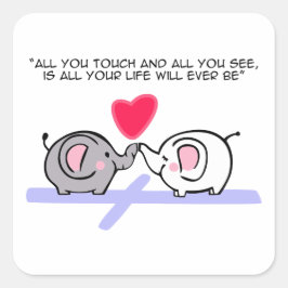 All you touch vierkante sticker