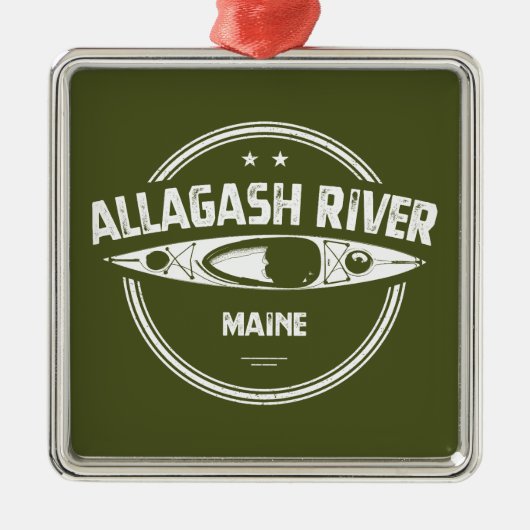 Allagash de Maine Kayak Metalen Ornament (Voorkant)