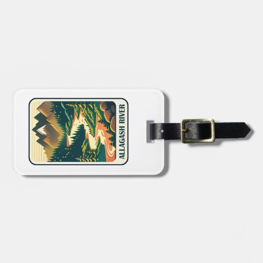 Allagash River Maine Kleuren Bagagelabel (Voorkant horizontaal)