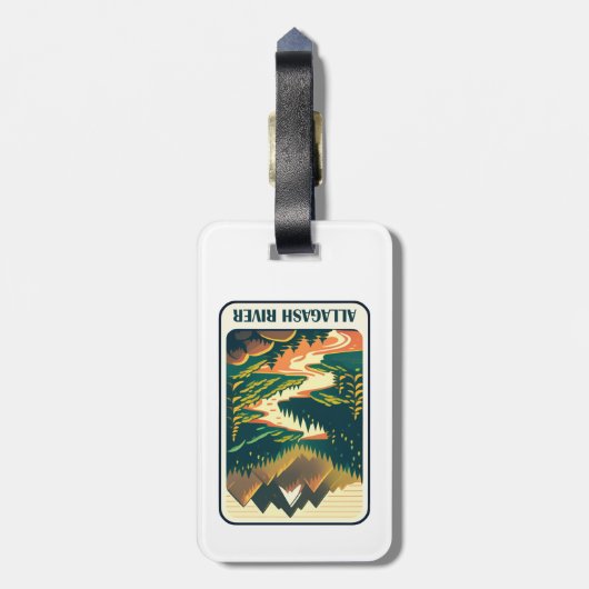 Allagash River Maine Kleuren Bagagelabel (Achterkant verticaal)