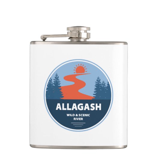 Allagash Wild en Schilderachtig Maine Heupfles (Voorkant)