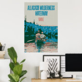Allagash Wilderness Waterway Canoeing, Maine USA Poster (Thuiskantoor)
