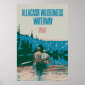 Allagash Wilderness Waterway Canoeing, Maine USA Poster (Voorkant)