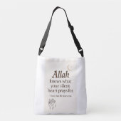 Allah hoort U – Islamitische quote Canvas tas (Achterkant)