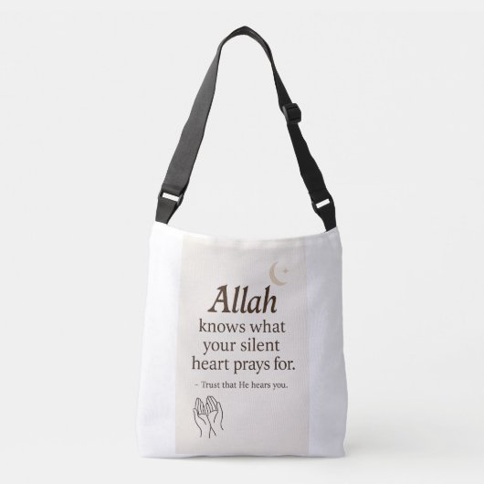 Allah hoort U – Islamitische quote Canvas tas (Voorkant)