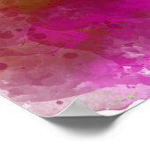 Allah in het Arabisch op roze en Paarse abstracte Poster (Hoek)