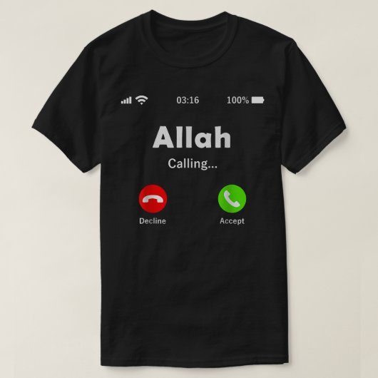 Allah noemt de islam islamitische godsdienst Whit T-shirt (Design voorkant)