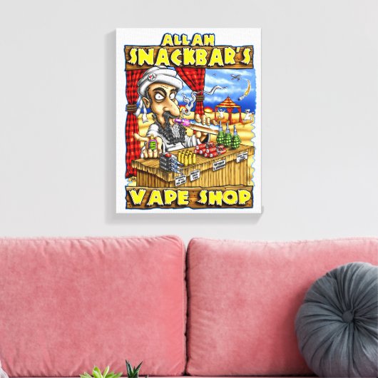 Allah Snackbar's Vape Shop Quality Print (Insitu (Woonkamer))