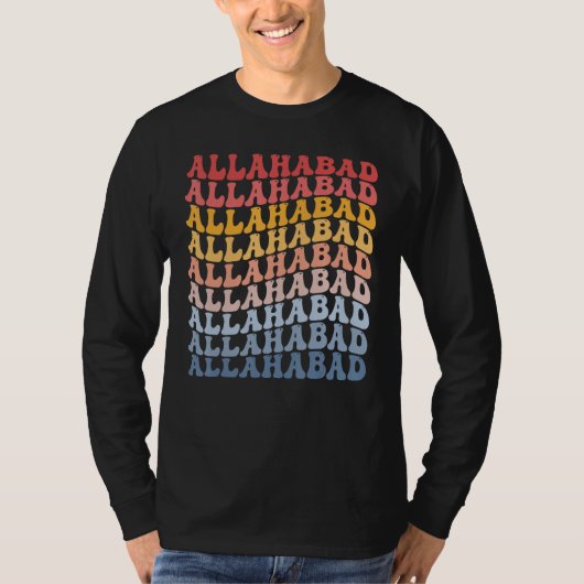 Allahabad City Groovy Retro T-shirt (Voorkant)