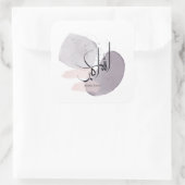 Allahu Akbar Arabic Calligraphy – Minimal Elegant  Vierkante Sticker (Tas)