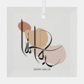 Allahuakbar, moderne Arabische kalligrafie, اللهأب Glas Ornament (Achterkant)