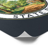 Allaire State Park New Jersey Travel Art Badge Poster (Hoek)