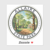 Allaire State Park New Jersey Travel Art Badge Sticker (Vel)