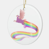 Allamacorn Rainbow Keramisch Ornament (Links)