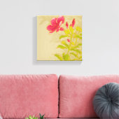 Allamanda-ventilator op afgebeelde achtergrond canvas afdruk (Insitu (Woonkamer))