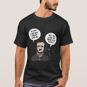 Allan Edgar Poe Boy schrijver Raven Crow Gothic T-shirt