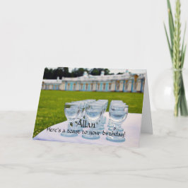 Allan Happy Birthday, wodka schiet Catherine Palac Kaart