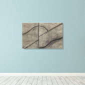 Allan Kaprow - Tekenen op basis van de adem Canvas Afdruk (Insitu (Houten vloer))