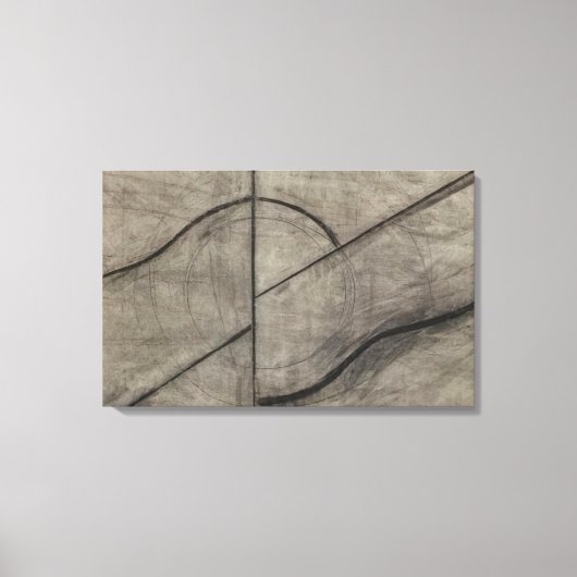 Allan Kaprow - Tekenen op basis van de adem Canvas Afdruk (Voorkant)