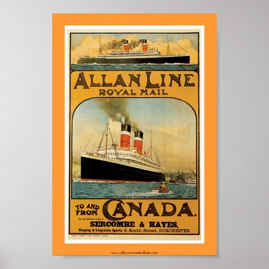Allan Line Steamship Poster (Voorkant)
