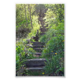 Allan Park, Sowerby Bridge, Stenen Treden Foto Afdruk