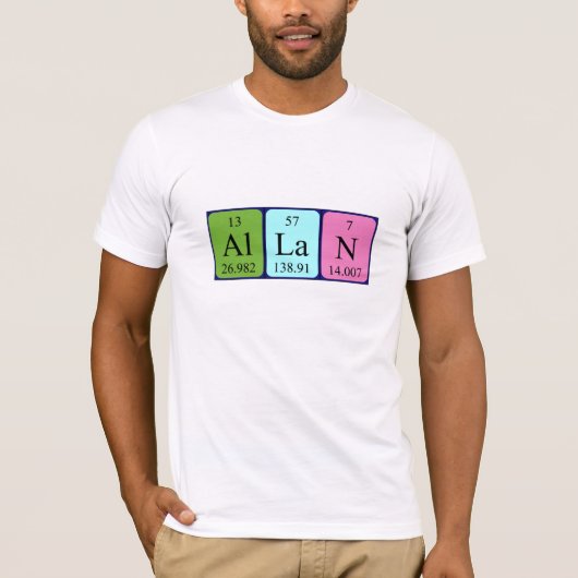 Allan periodiek lijstnaam shirt (Voorkant)